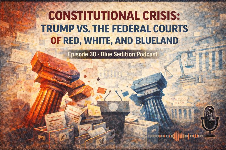 Constitutional Crisis: Trump vs the Federal Courts of Red, White, and Blueland